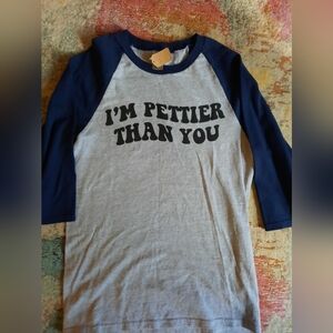 Blue and Gray Long Sleeve Raglan Tee